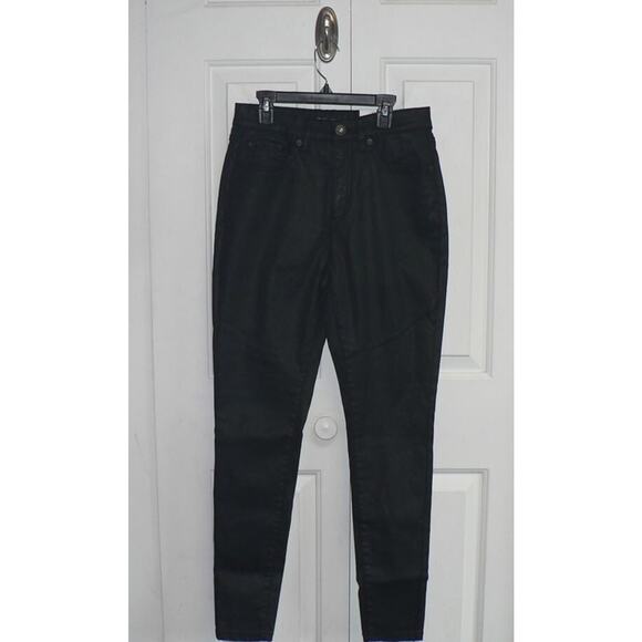 INC International Concepts Womens Mid-Rise Coated Skinny Jeans in Black 8/29 $70 - Picture 5 of 8